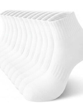 Womens Ankle Socks Cotton Mini Crew Cushioned Running Gym Workout Socks 6 Pack